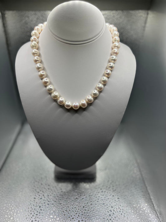 18" 11MM Pearls with Sterling Silver Clasp