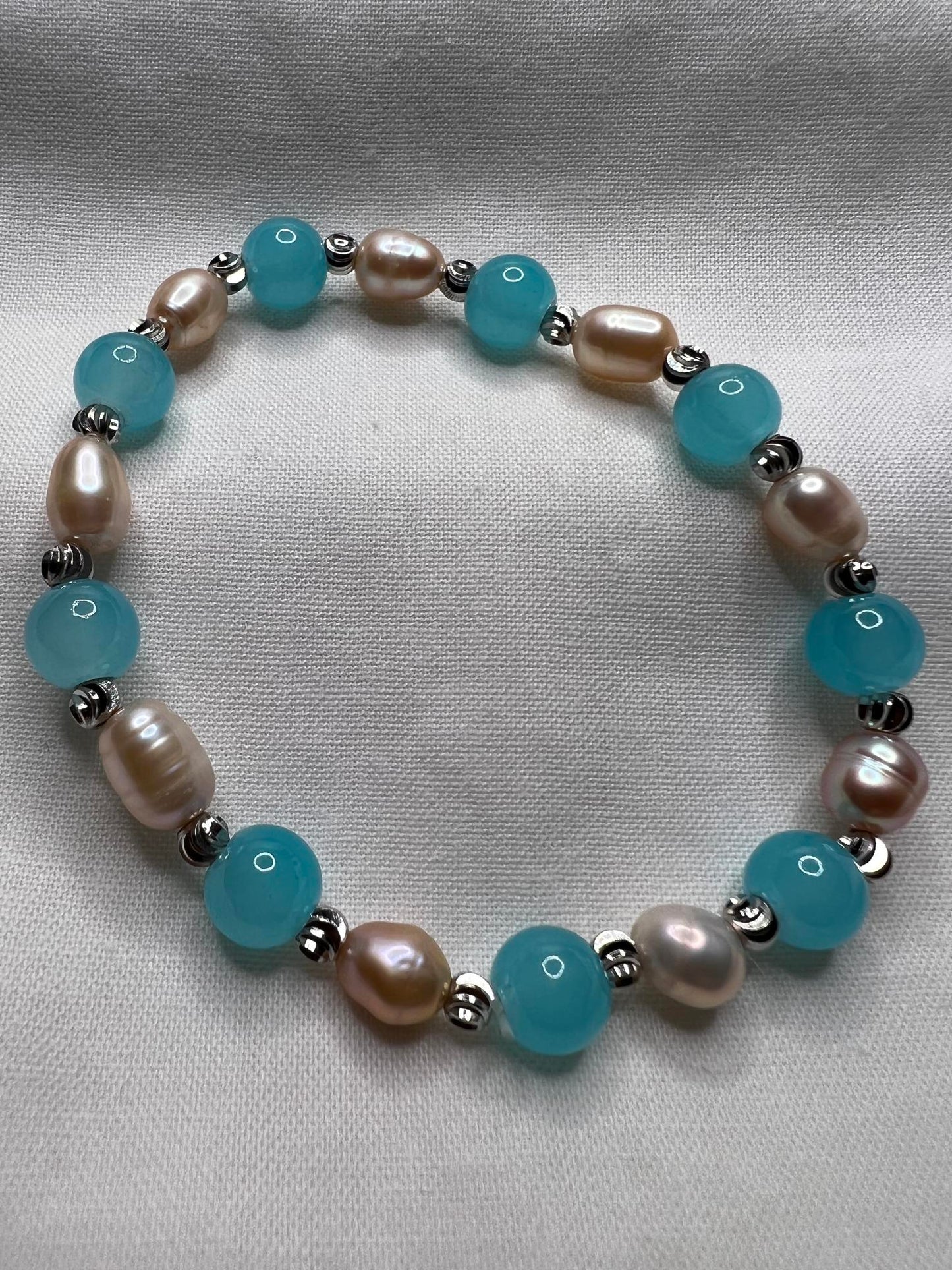 Baroque Pearls with Blue Quartz