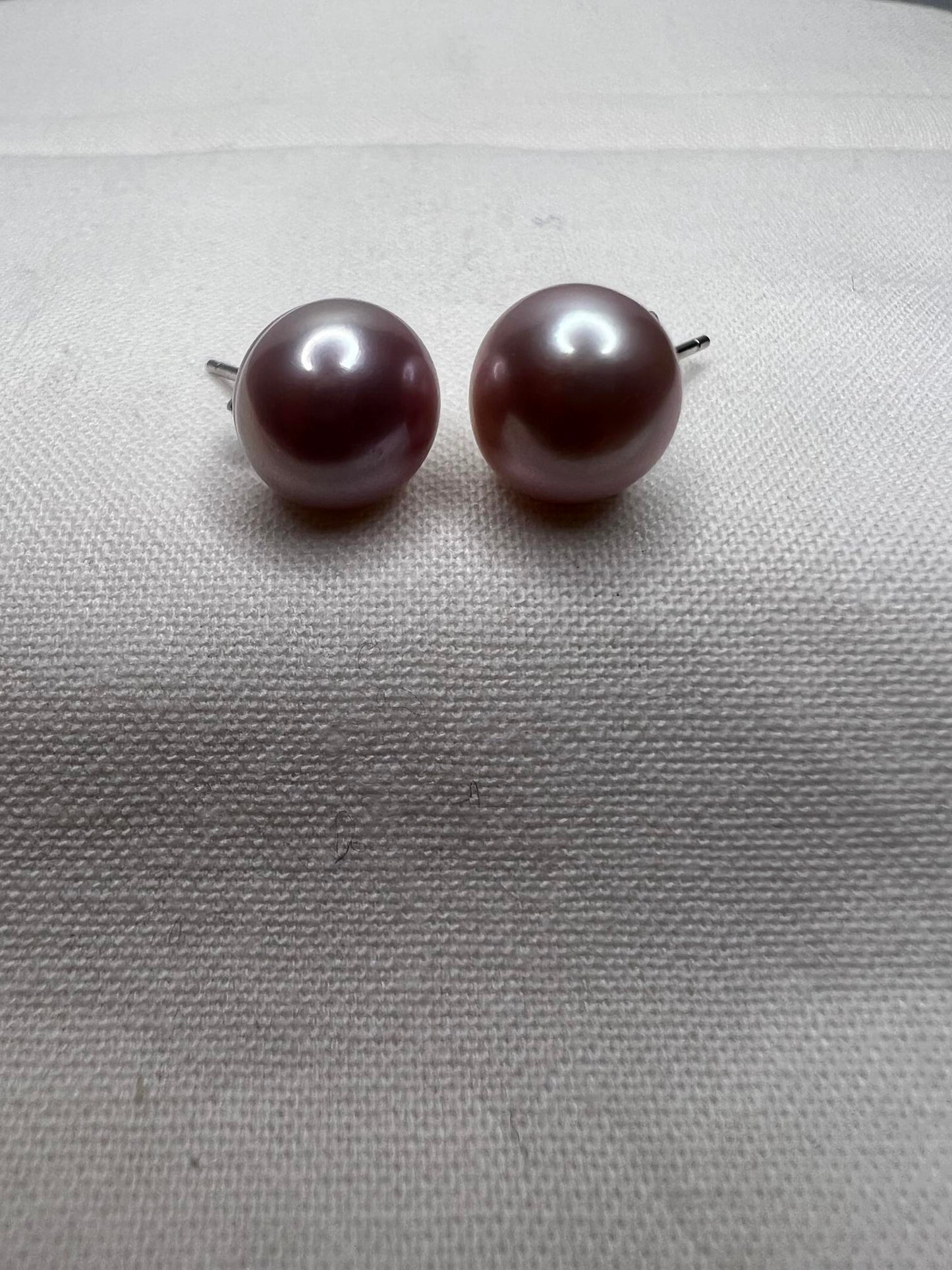 9MM Lavender Pearl Earring w/Sterling Silver Post